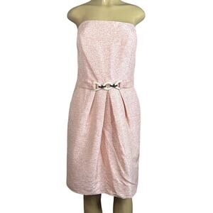Antonio Melani Strapless Belted Waist Shift Dress Size 10
